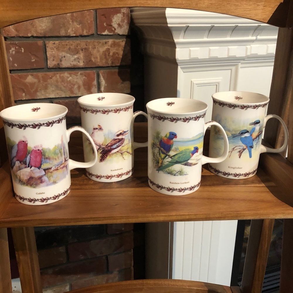 Bird-Themed Ceramic Mug Set with Australian birds by Ashdene